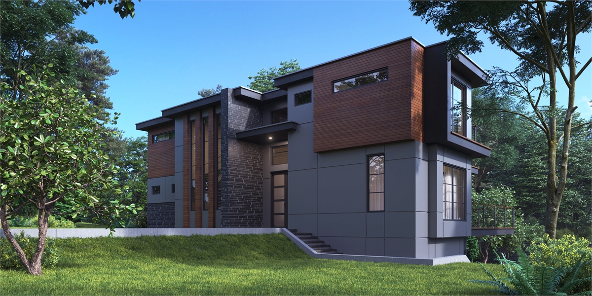 mountain home plans sloping lot