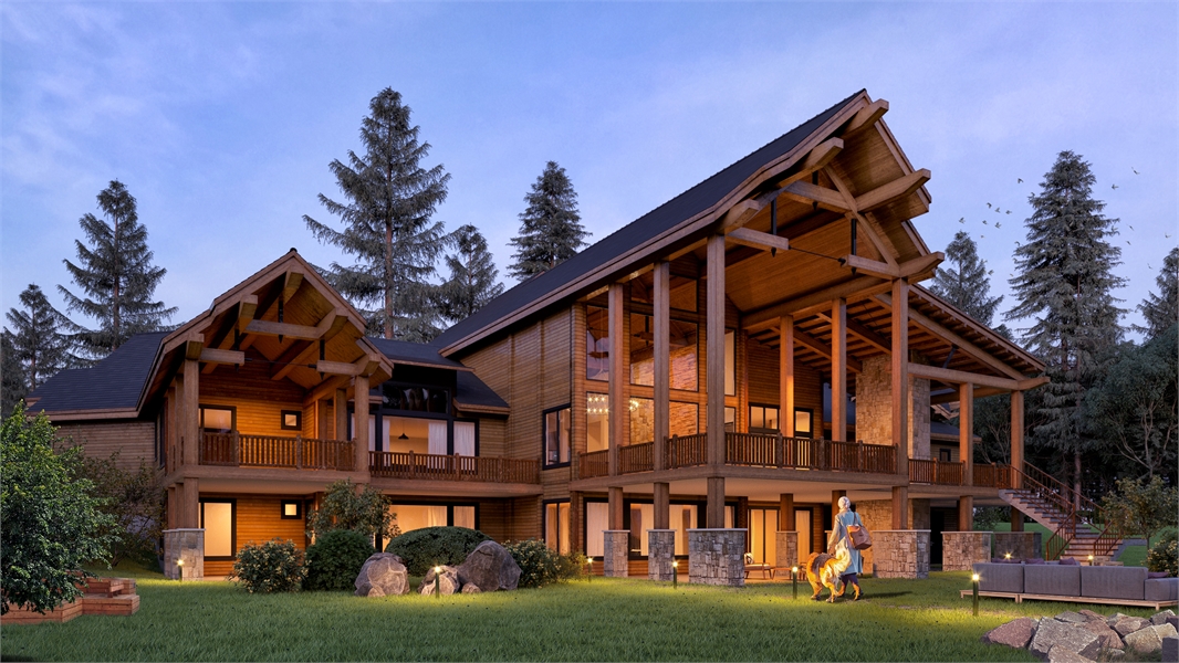 Aspen Lodge Luxury Craftsman Style House Plan 2439