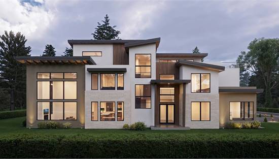 3-Story Contemporary Home with Two Story Great Room