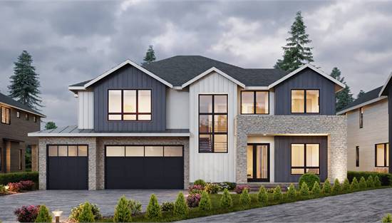 Transitional Blend of Stone and Siding