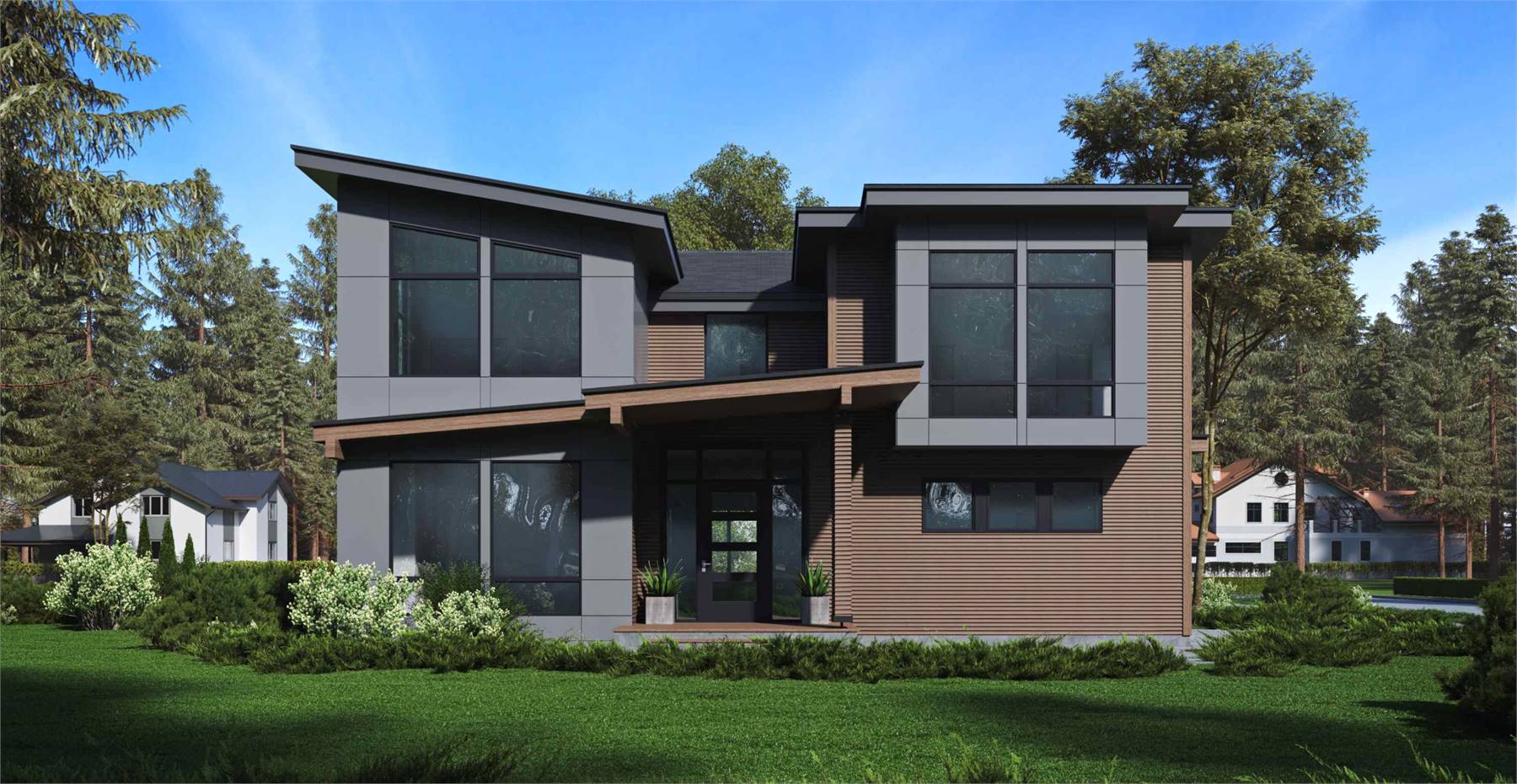 Striking Modern with Sleek Rooflines