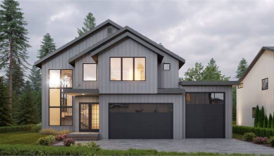 Transitional Modern Farmhouse with RV Garage