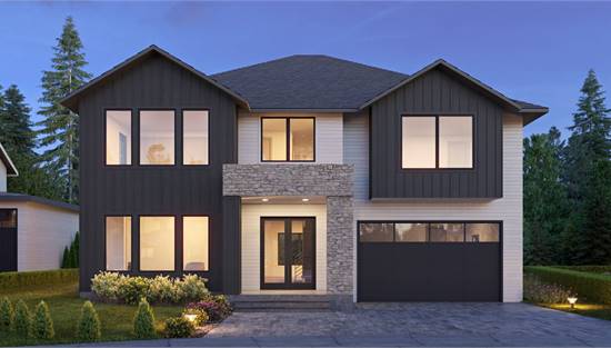 Contemporary Home with Two Story Foyer