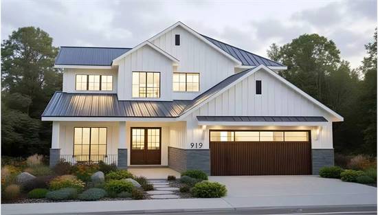 Stylish Farmhouse with Attached Garage