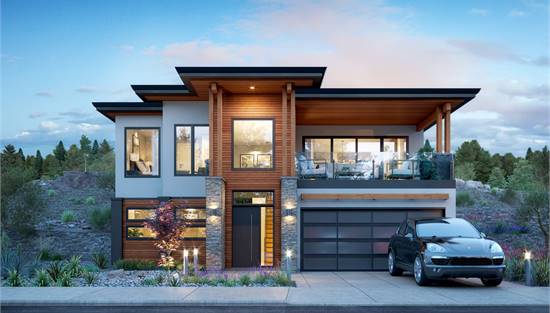 Stunning Modern Home with Front Covered Balcony