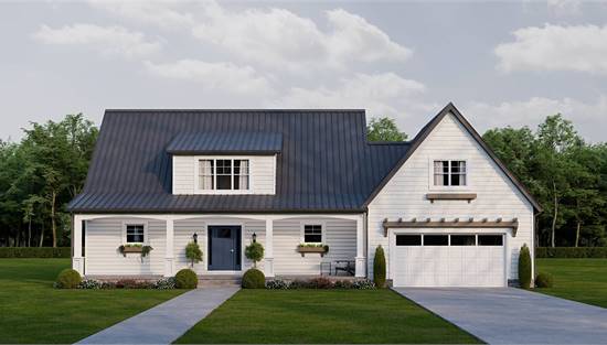 Traditional Two Story Farmhouse with Covered Front Porch