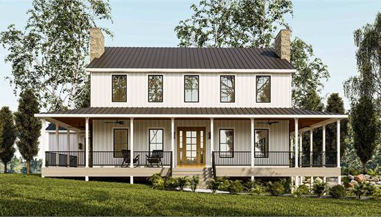 Stylish Farmhouse with Wraparound Porch
