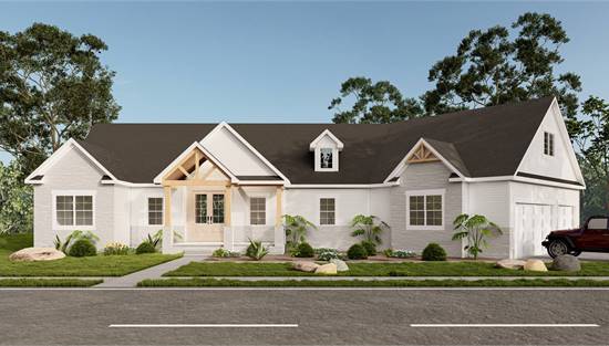 Attractive Ranch with Timber Accents