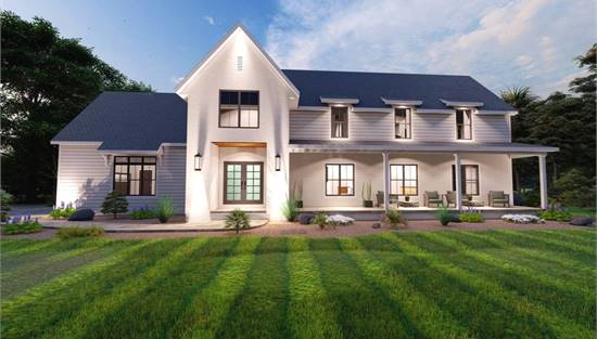 4 Bedroom Modern Farmhouse with Front and Rear Porches