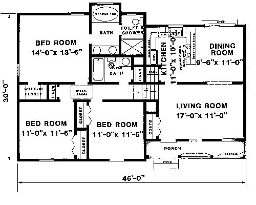 Split Level Traditional 1523 - 3 Bedrooms and 2.5 Baths 