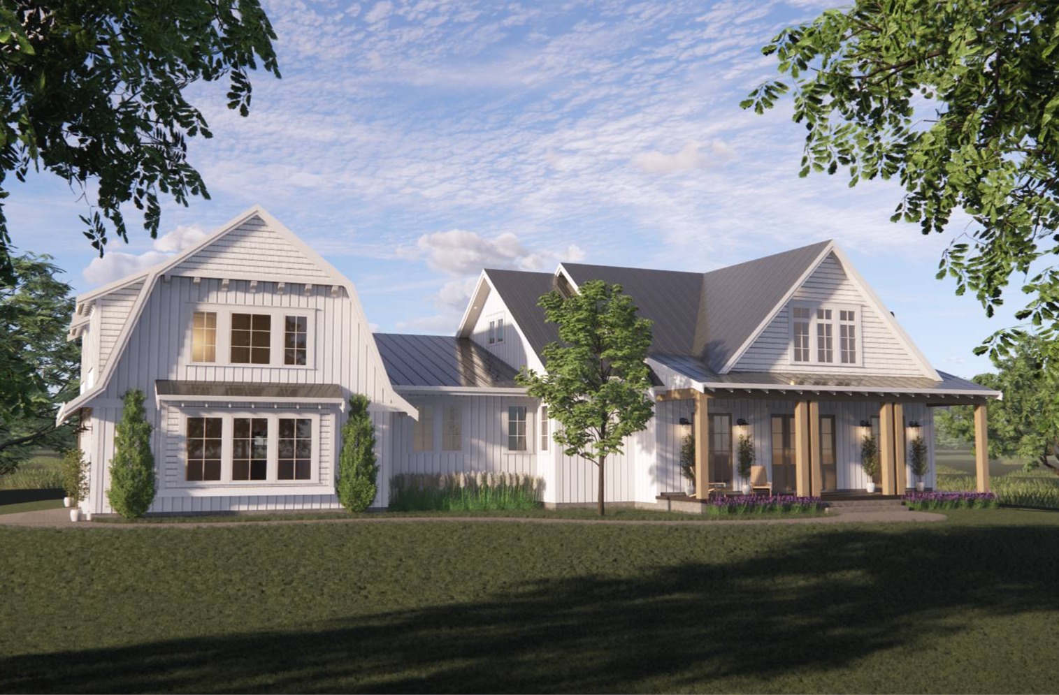 Modern Farmhouse with Optional In-Law Suite Above Garage
