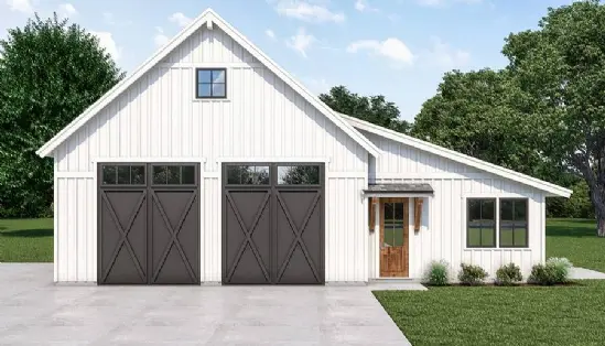 Garage House Plans Detached The Designers - Cost To Add A Bedroom And Bathroom Over Garage Door