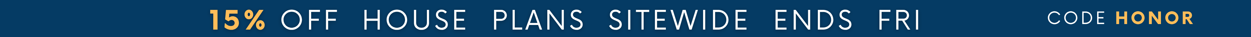 15% off ALL House Plans Sitewide