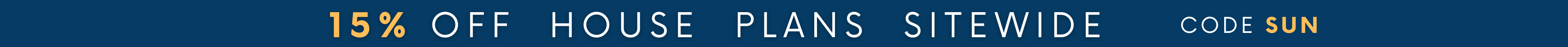 15% off ALL House Plans Sitewide