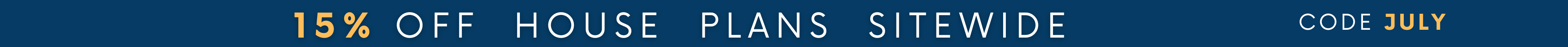 15% off ALL House Plans Sitewide