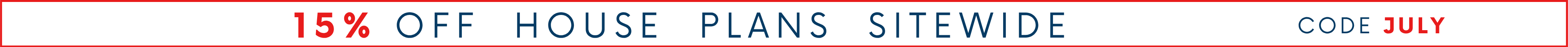 15% off ALL House Plans Sitewide