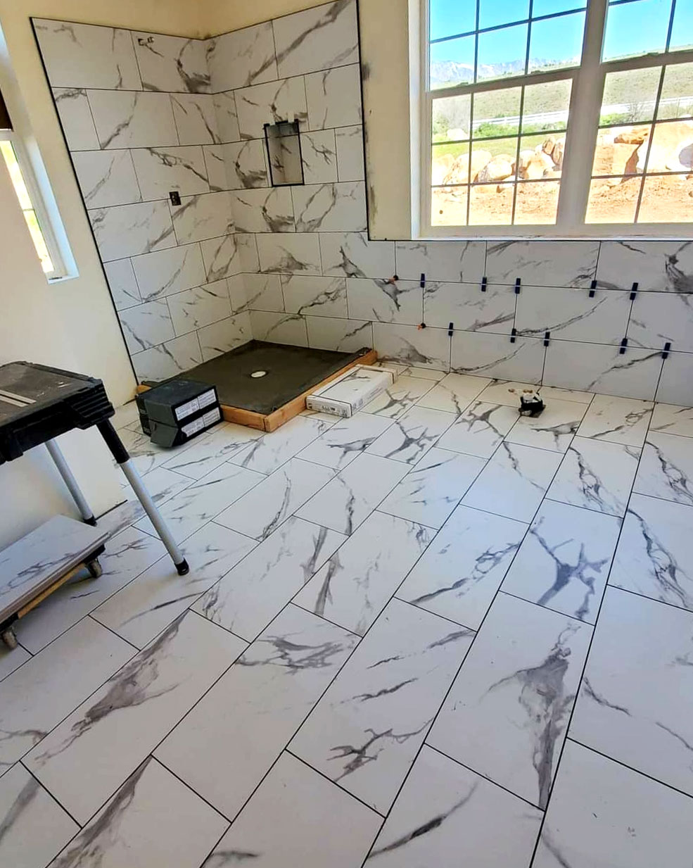 Master Bathroom Under Construction