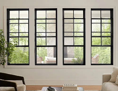Beautiful Wood Windows with Hidden Screens