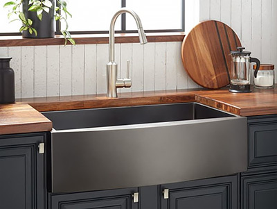 Statement Farmhouse Sinks with Unique Finishes