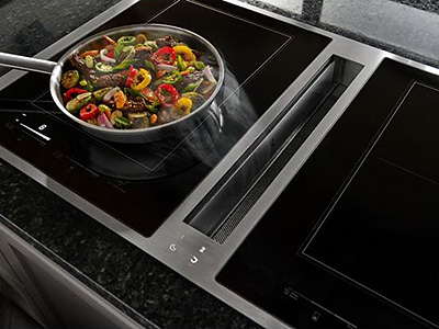6. A Contemporary Cooktop with Built-in Ventilation
