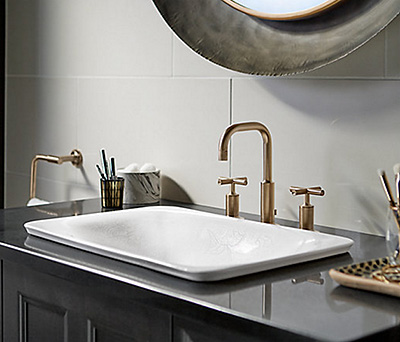 9. A Subtle yet Stunning Patterned Sink